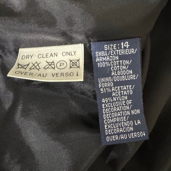 Vintage Lizsport Black velvet Embellished Bolero Jacket Whimsigoth Folk Size 14 - Picture 4 of 7